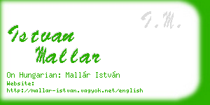 istvan mallar business card
