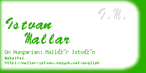 istvan mallar business card